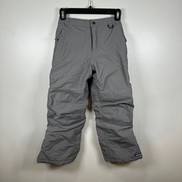 Lands' End Kids Unisex Gray Grow A Longs Squall Ski Snow Pants Size 8 - Picture 1 of 13